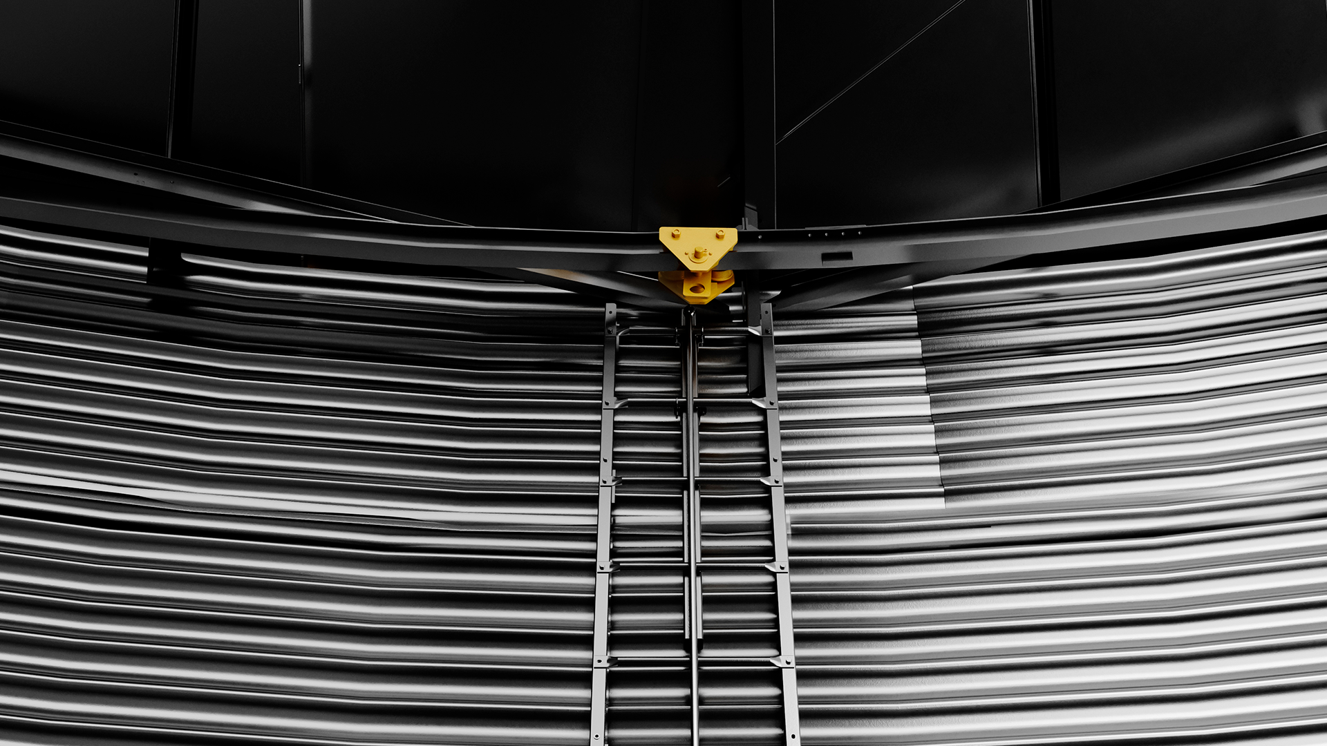 Escada interna com cabo de vida